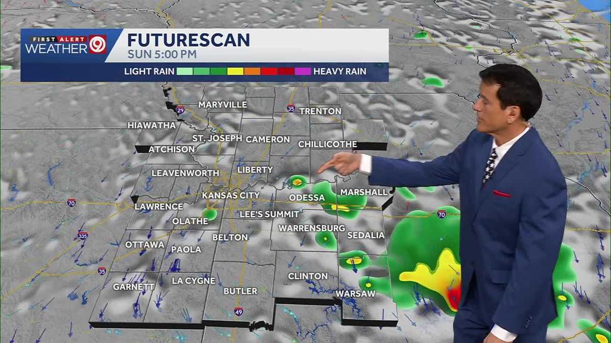 Spotty rain chance Sunday