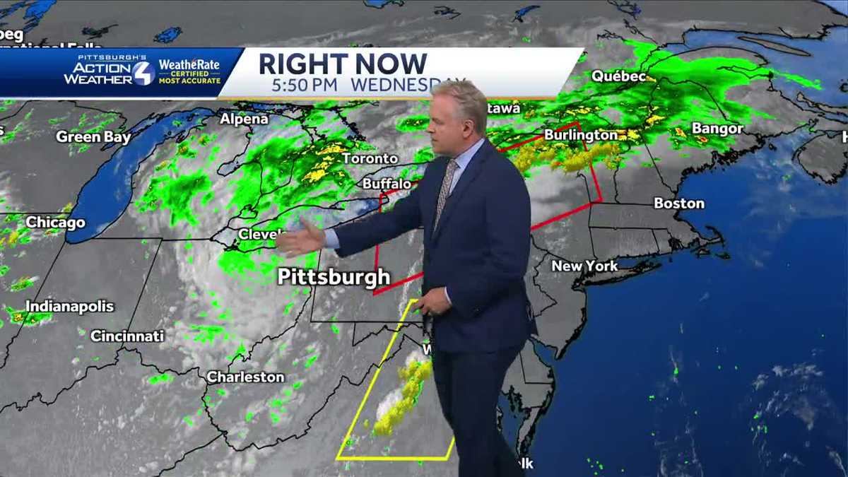 Cooler start, isolated showers later Thursday