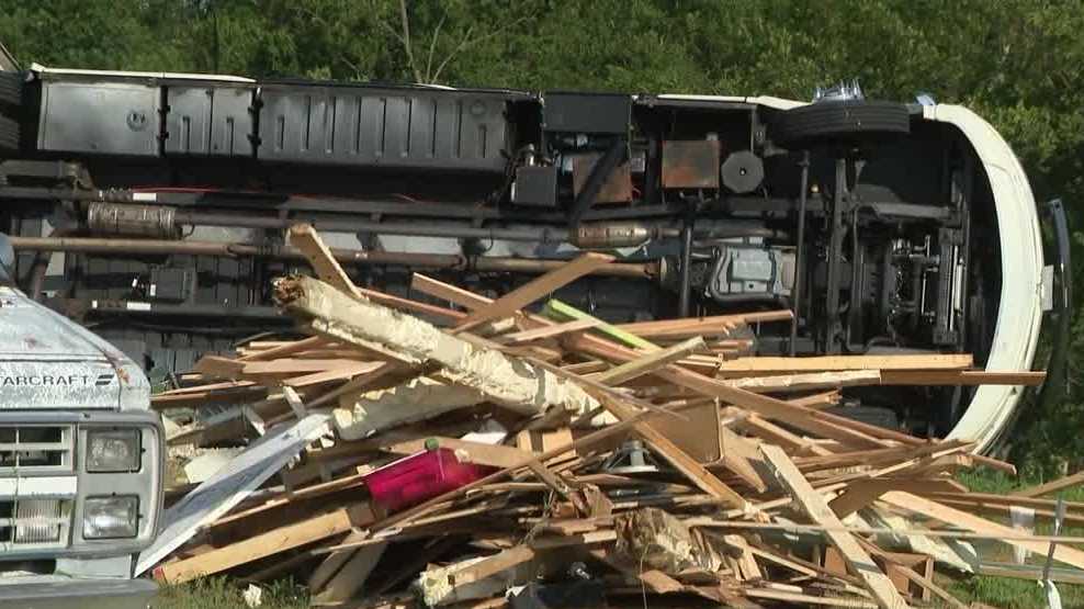Man and his dog rescued after camper thrown by tornado in Owen County