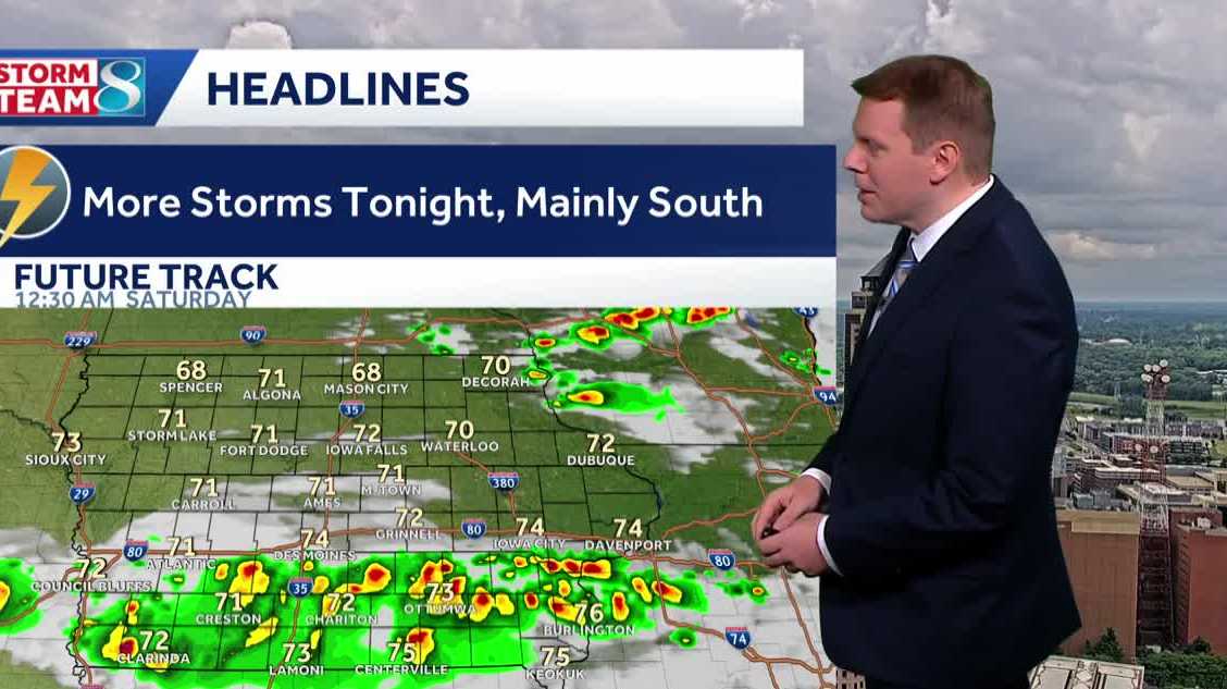 Iowa weather: Heavy rain returns tonight over southern Iowa