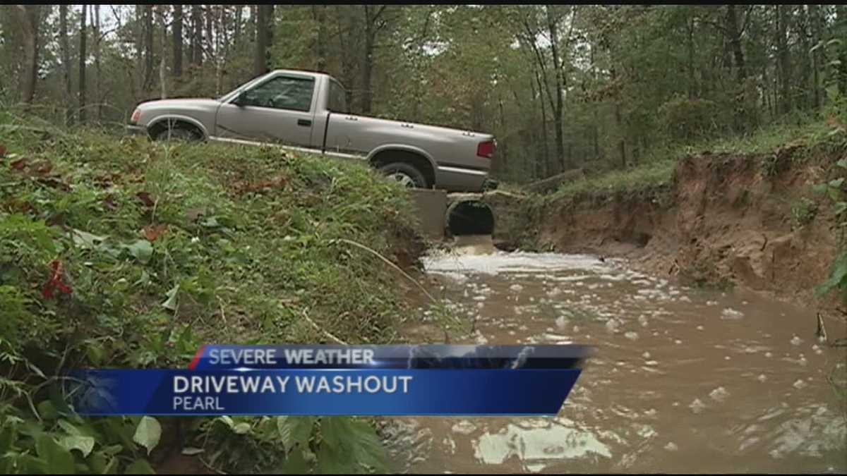 Road washed out in Rankin County