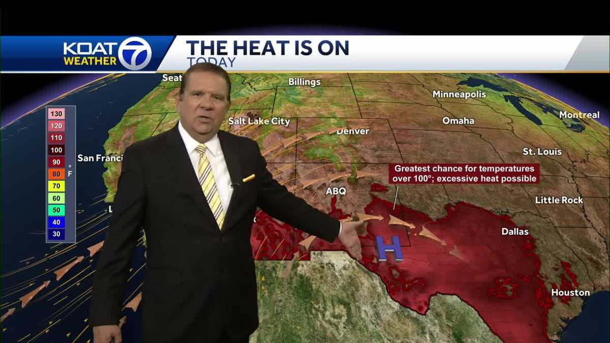 Heat wave continues with a few gusty storms