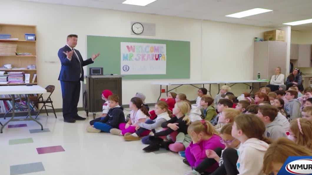 WMUR's Kevin Skarupa visits Riddle Brook Elementary in Bedford
