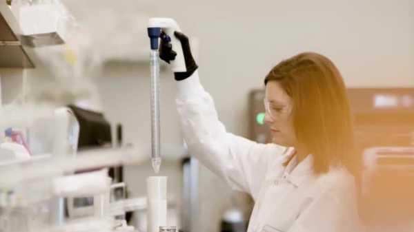 woman working in lab