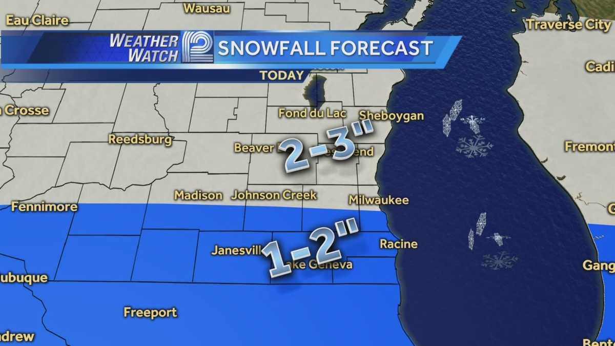 The snow has begun across southeast Wisconsin