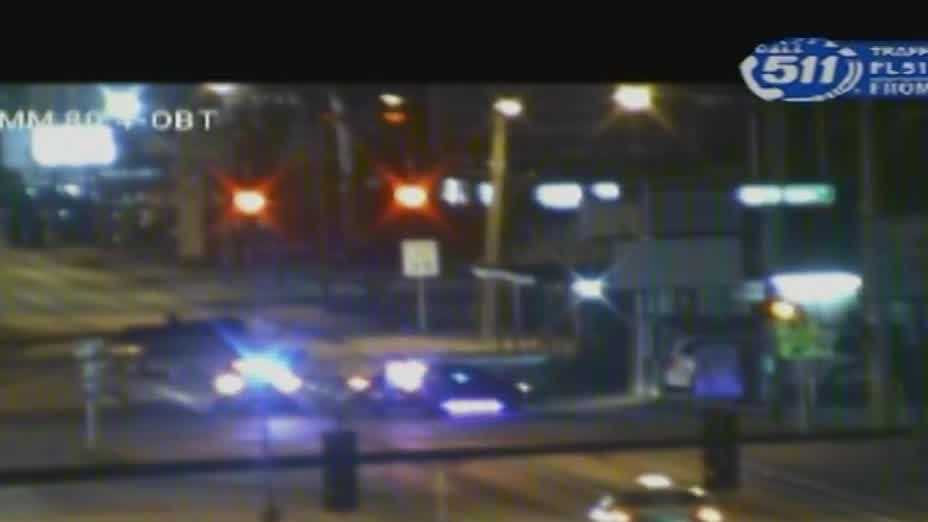 Driver flees after crashing into used car lot on OBT