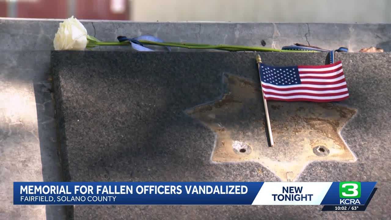 Solano County memorials for fallen first responders and veterans vandalized