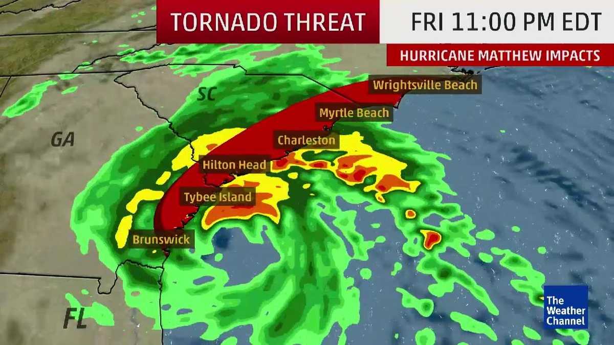 Tornado Threat from Hurricane Matthew