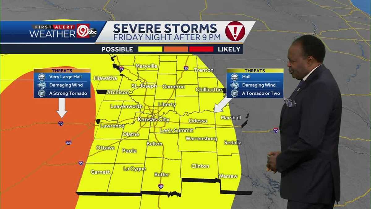 KC: severe storms possible Friday night