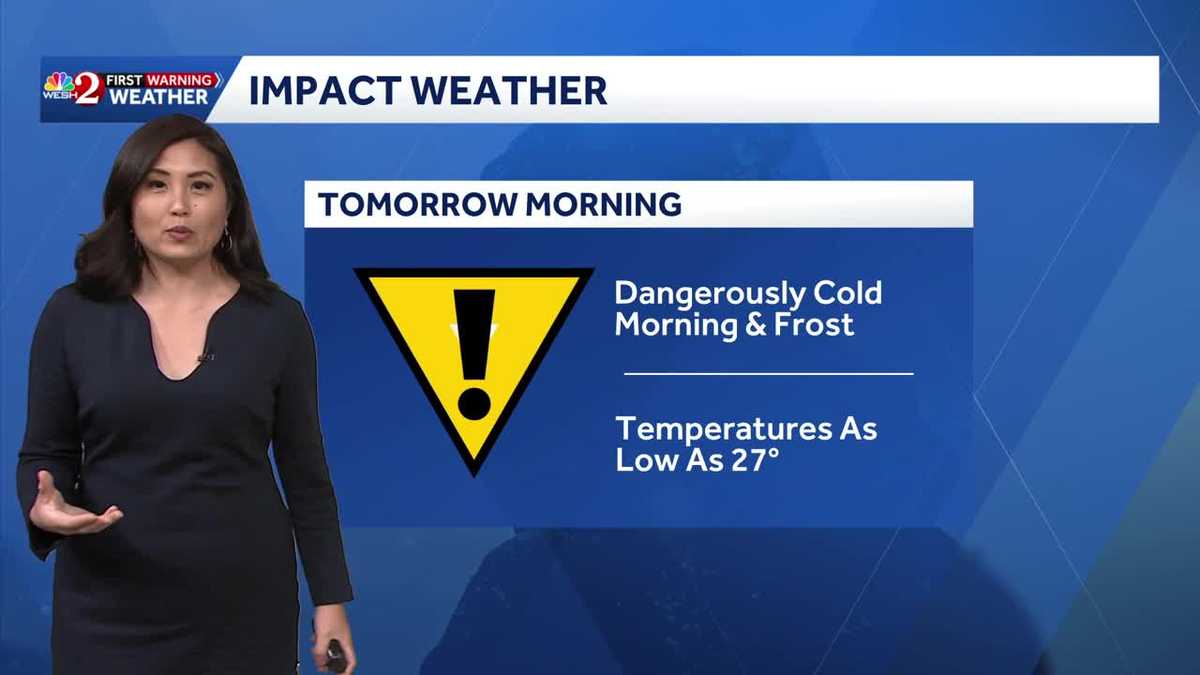 Dangerous cold expected overnight in Central Florida and into Tuesday before a warm-up