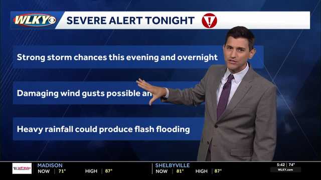 Strong storms possible Thursday night