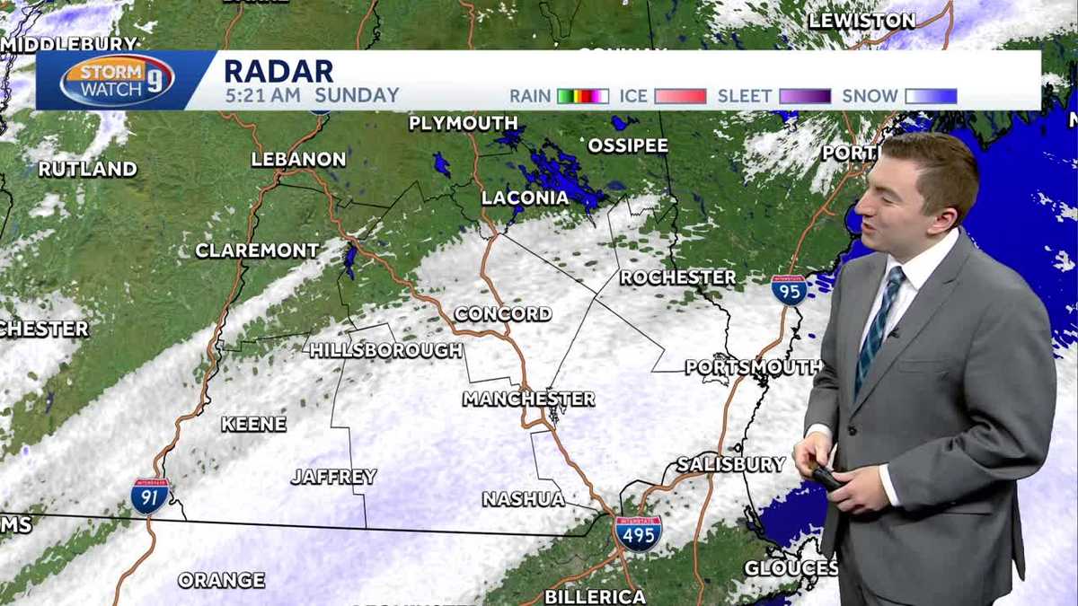 Video: Light snow for some Sunday
