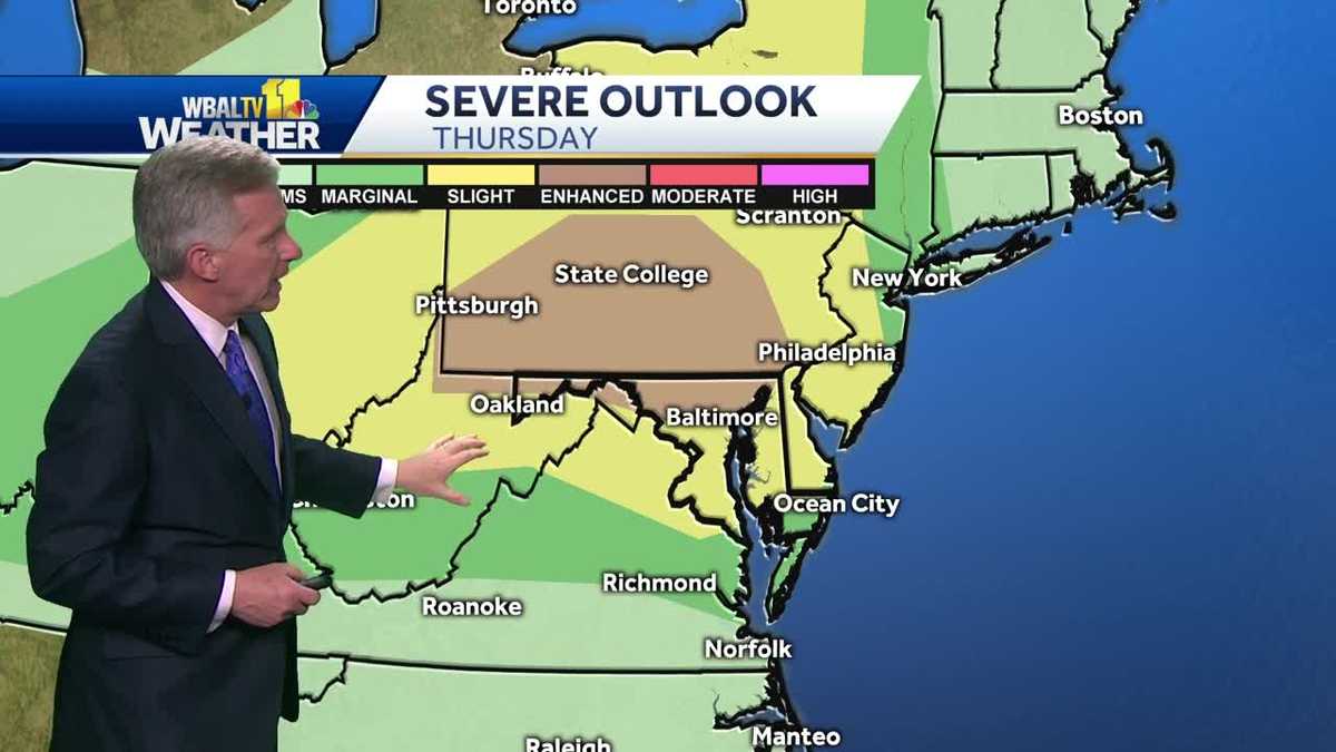 Enhanced risk for severe storms Thursday