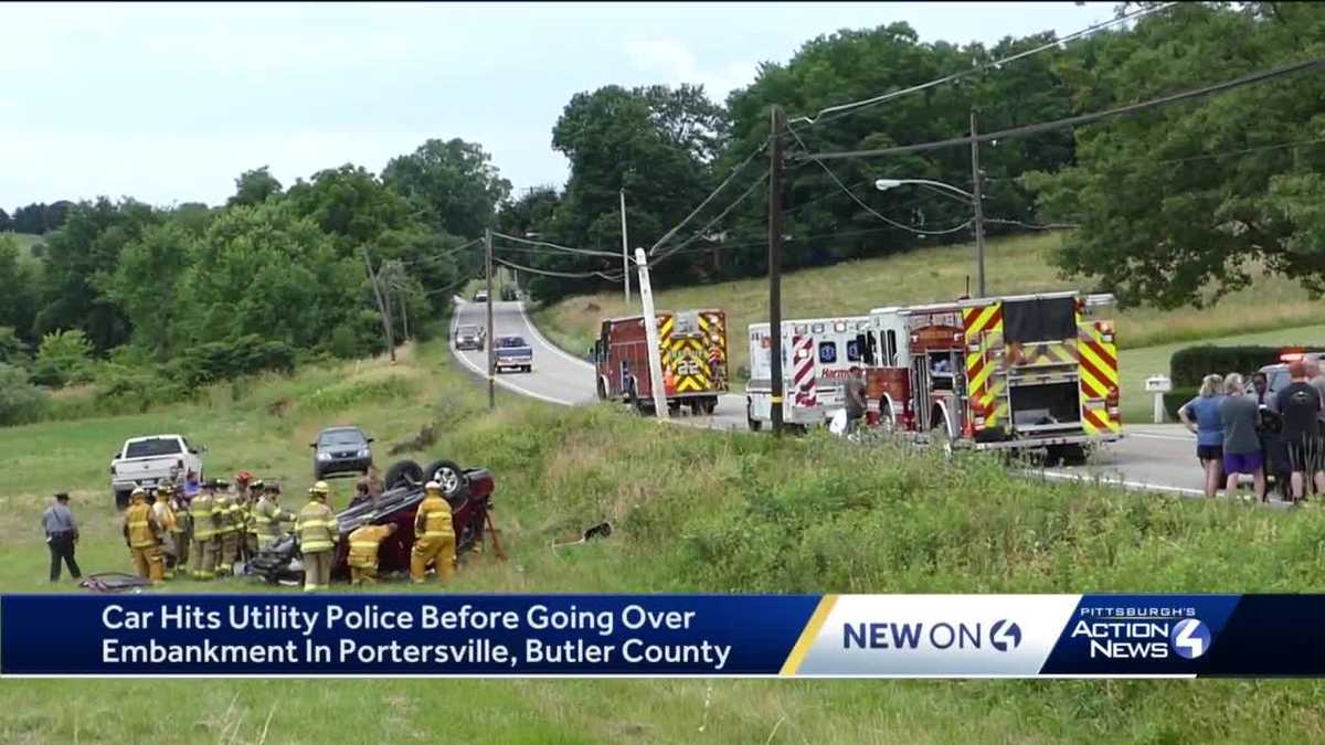 Woman trapped inside vehicle after car crash in Butler County