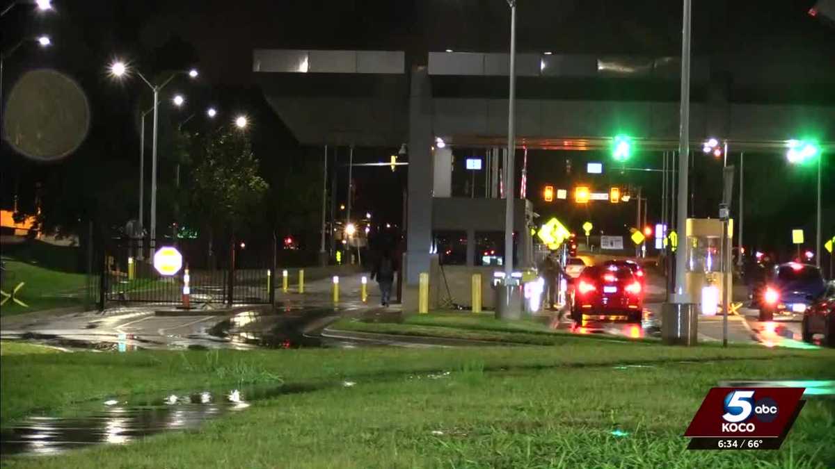 Flooding briefly causes issues at Tinker Air Force Base gate - KOCO
