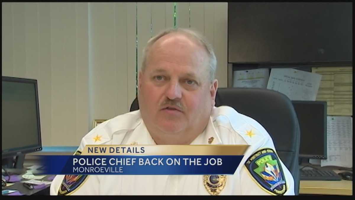 Fired Monroeville chief back on the job
