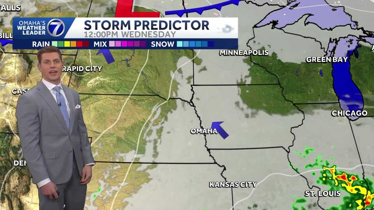 Mainly cloudy Tuesday & Wednesday, storm chance later this week
