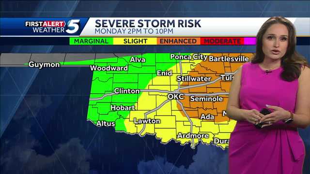 Most of Oklahoma will see tornado, large hail threat on Monday - Vimarsana News