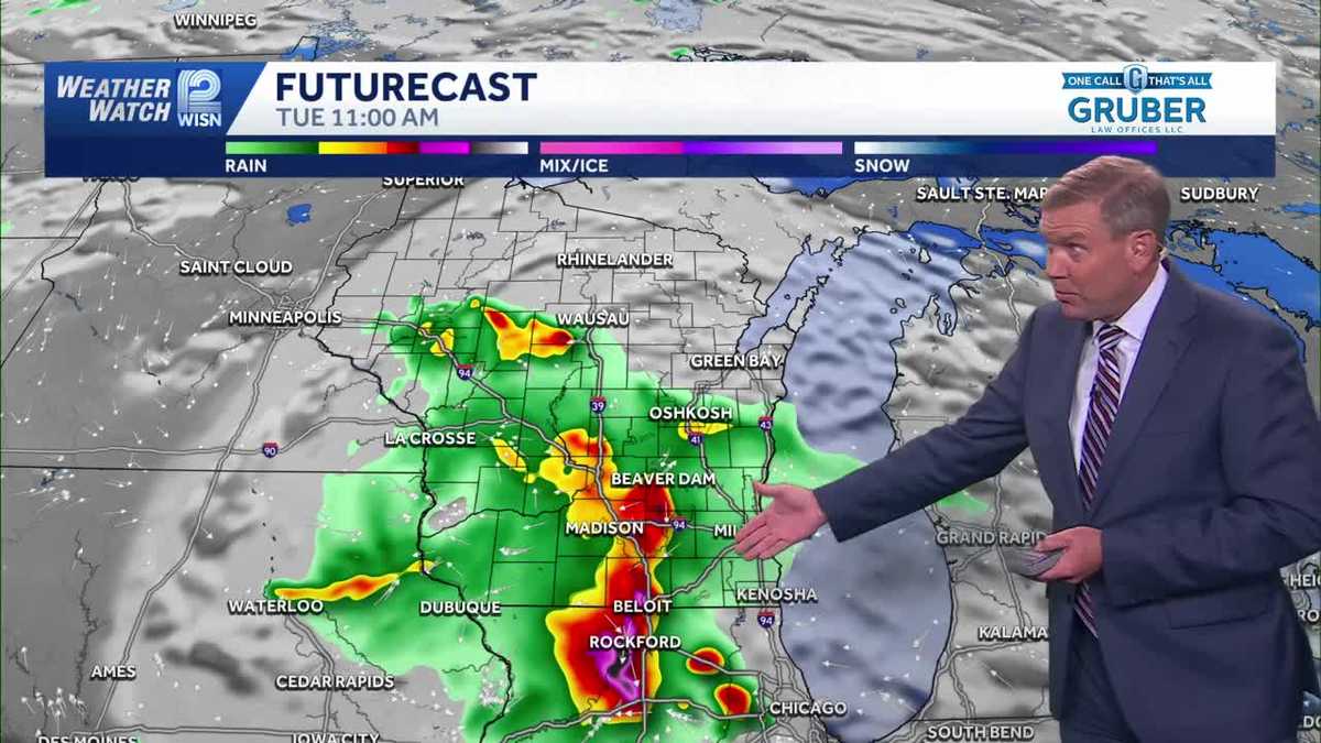 Stretch of storms across SE Wisconsin