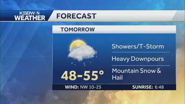 Heavy downpours expected Thursday 