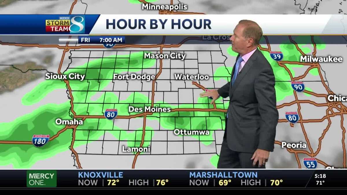 Clouds increase with rain chances overnight