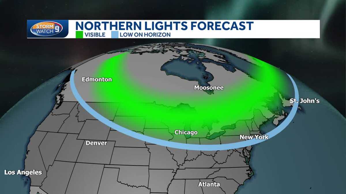 The aurora borealis can be seen in New Hampshire Thursday and Friday