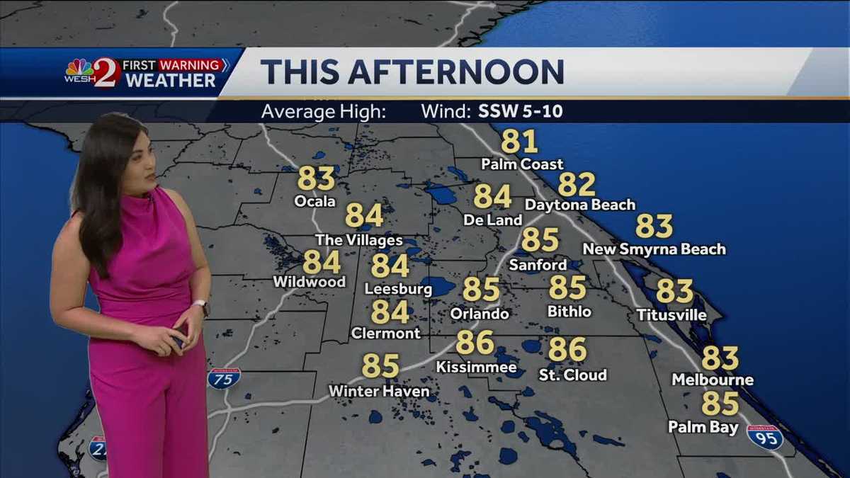 Warming back up in Central Florida with no cooldown in sight