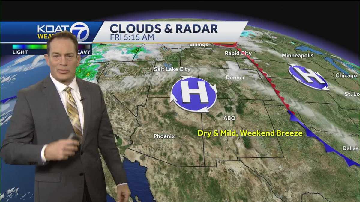 Mild and dry skies are expected to hold through the weekend