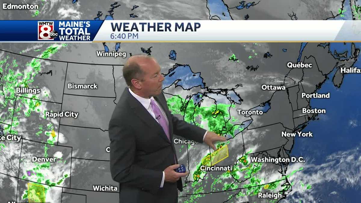 Clouds return with a chance of showers Tuesday afternoon
