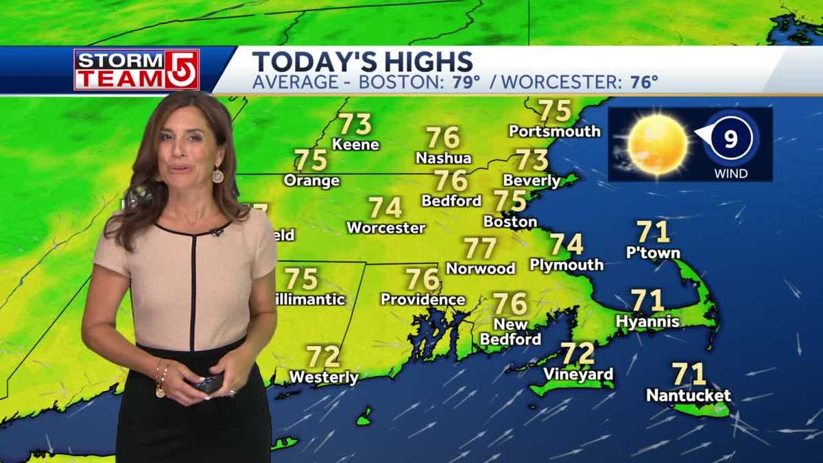 Video: Refreshing day with temps in 70s