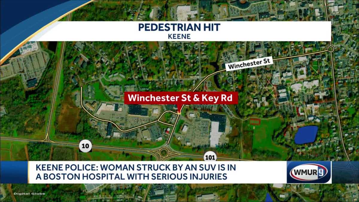 Pedestrian seriously injured in crash in Keene