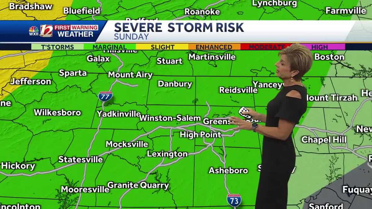 WATCH: Isolated severe storm risk Sunday - WXII