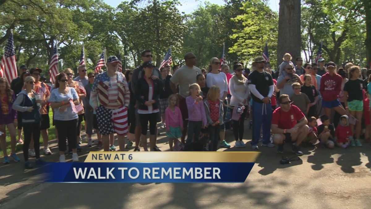 Hundreds walk to remember fallen soldiers