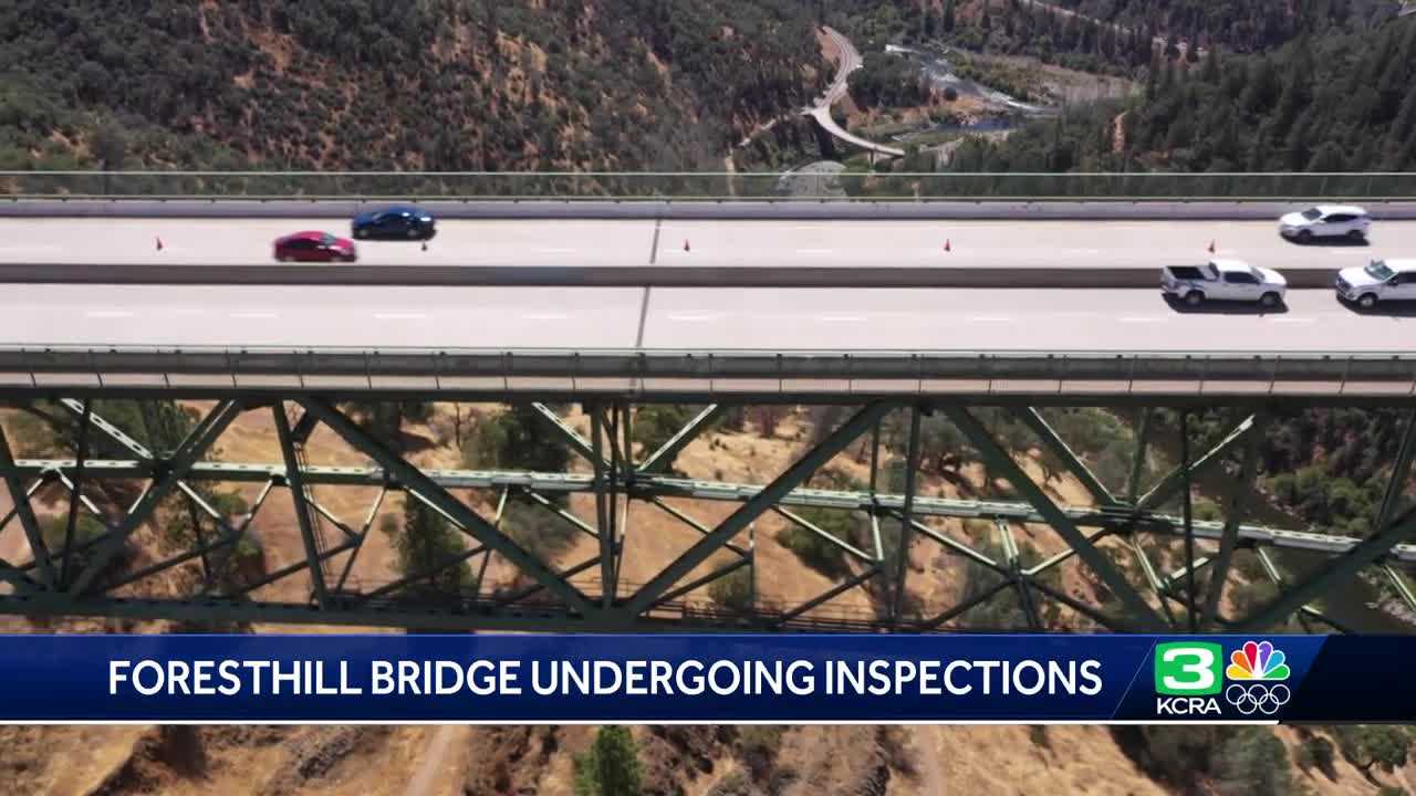 Steel weld inspections underway at Foresthill Bridge in Placer County