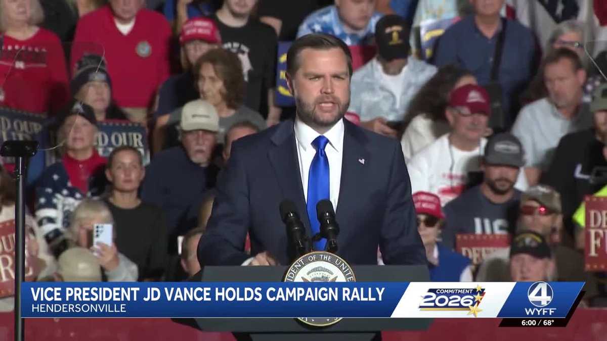 Vice President JD Vance campaigns in western North Carolina