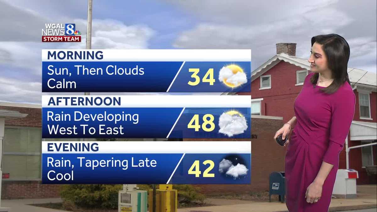 Increasing clouds, rain developing this afternoon in south-central ...