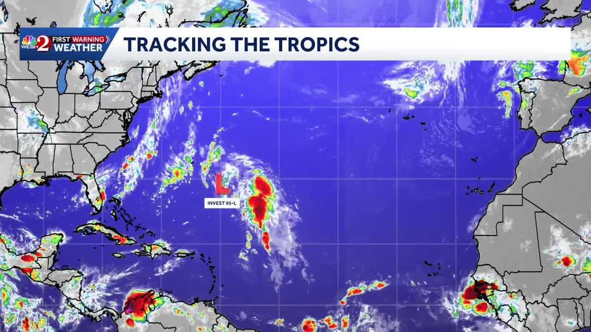 Tropical wave Invest 95-L forms in the Atlantic, according to the National Hurricane Center