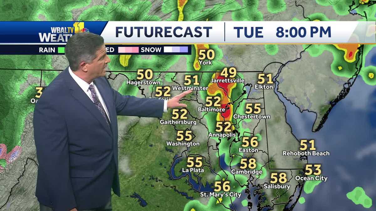 Rain coming Tuesday, followed by cooler temps