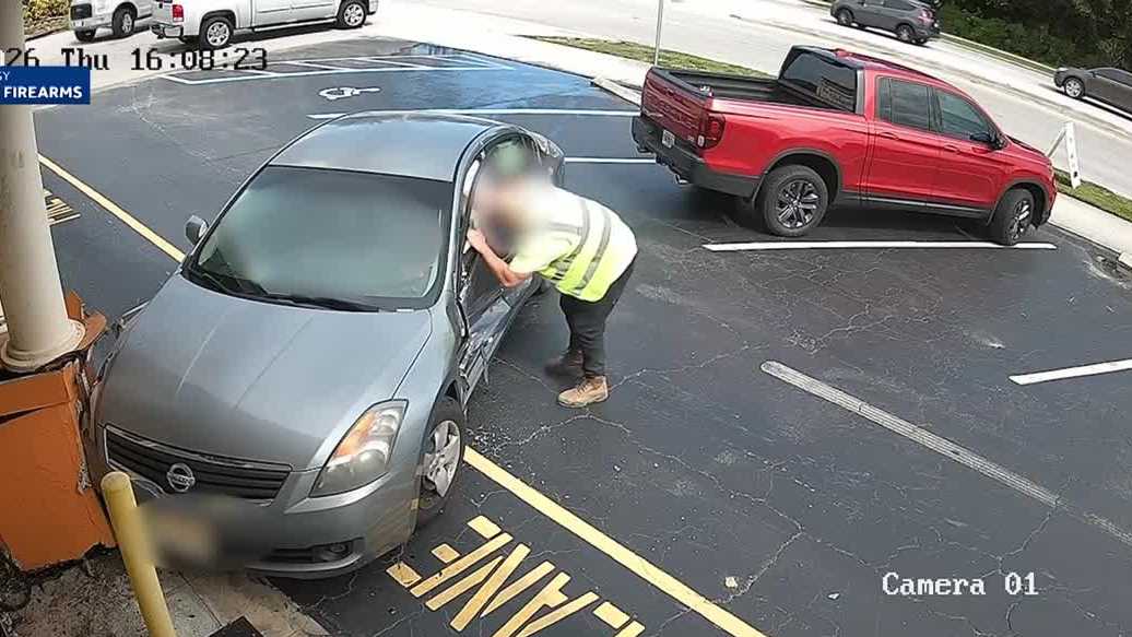 Caught on cam: Car crashes into Stuart business, injuring driver