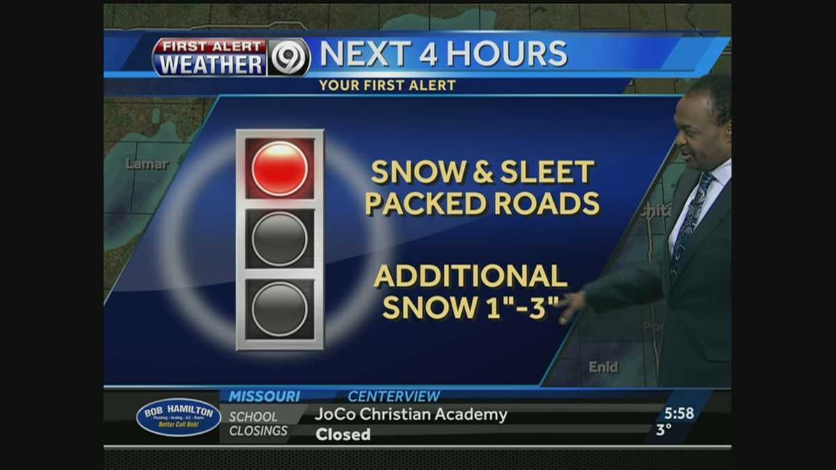 Snow starts to move out, the very cold air is here to stay