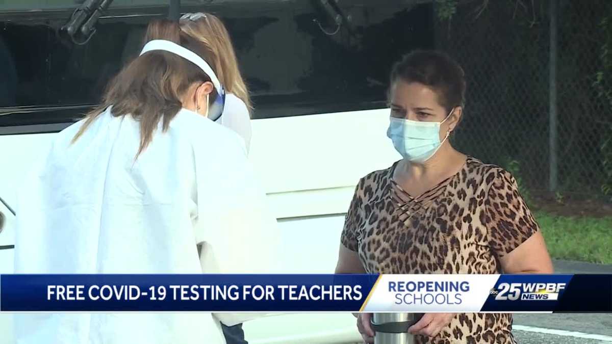 Palm Beach County teachers receive free COVID19 testing outside of school