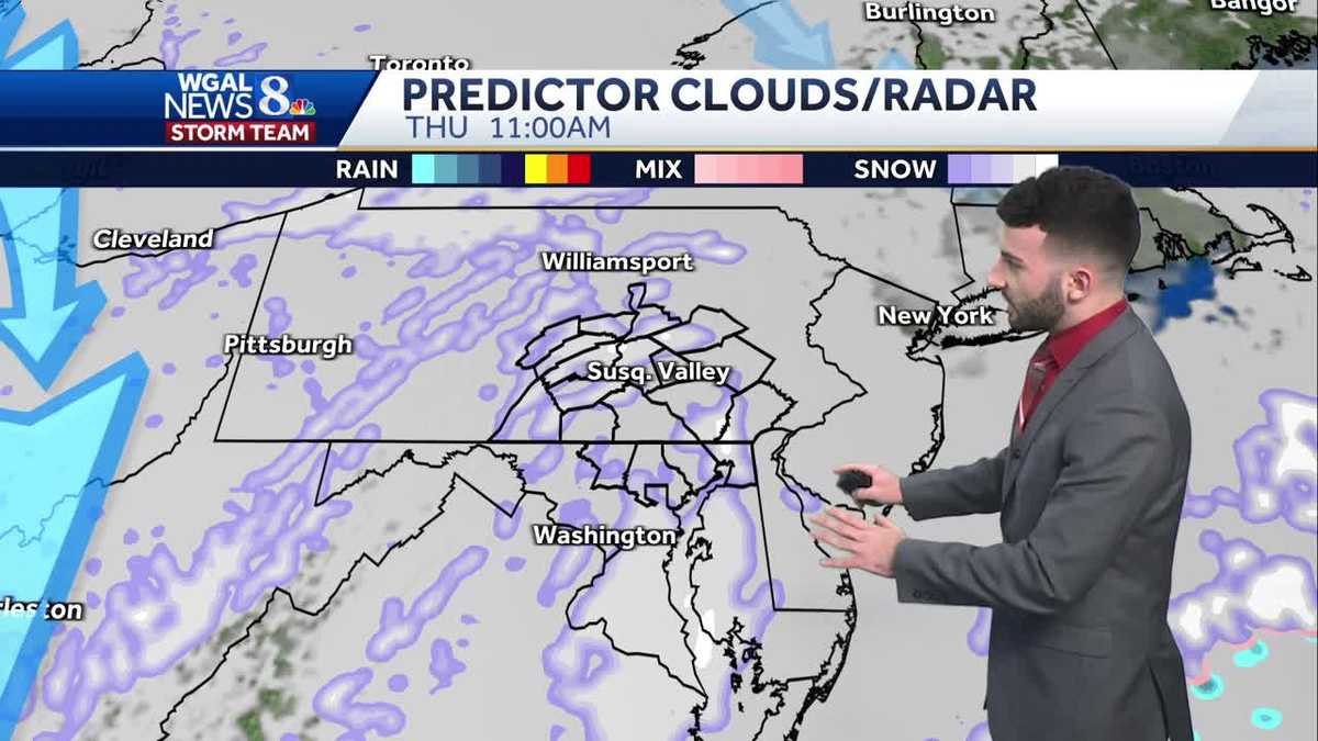 Not as windy today, scattered snow showers Thursday in south-central ...