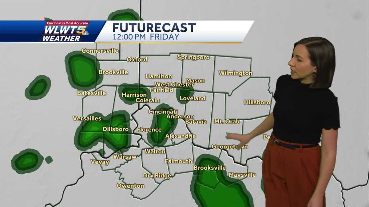 Cooler today, showers tomorrow