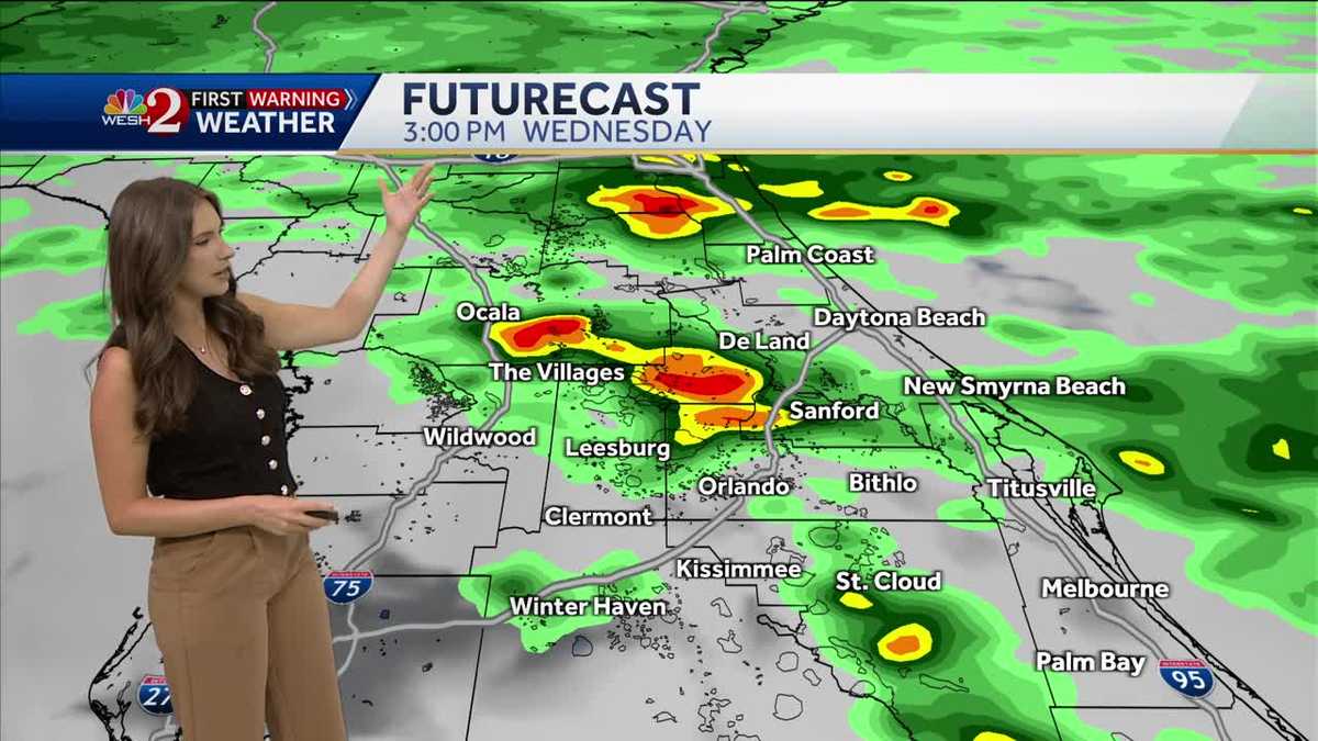 Keep an umbrella handy as coastal rain rolls inland Wednesday afternoon
