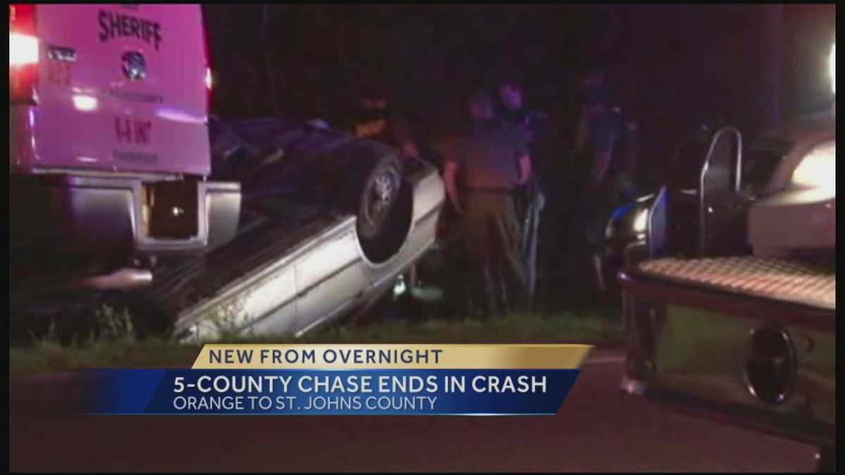 Suspect in custody after chase through 5 counties