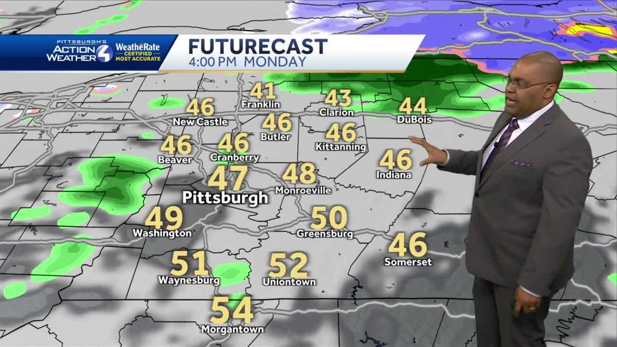 Rain showers return Monday