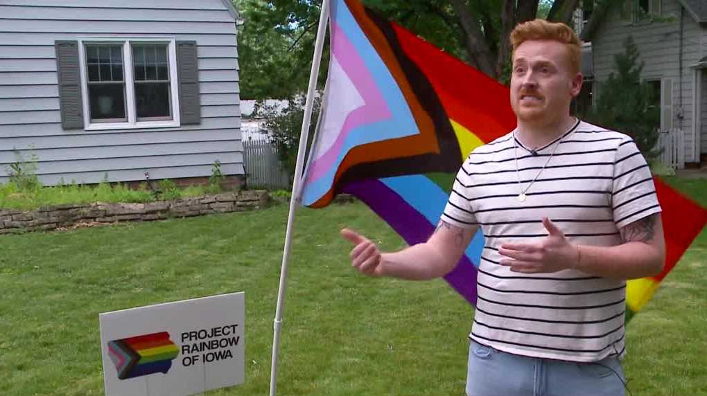 Pride flags reported stolen from central Iowa yards