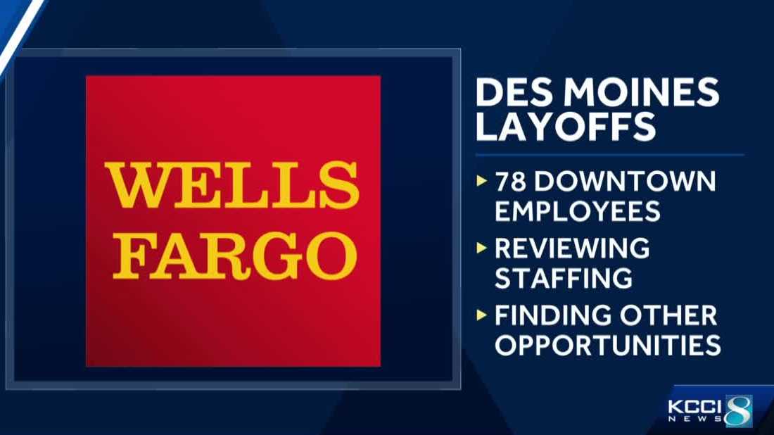 Wells Fargo lays off dozens of Des Moines workers