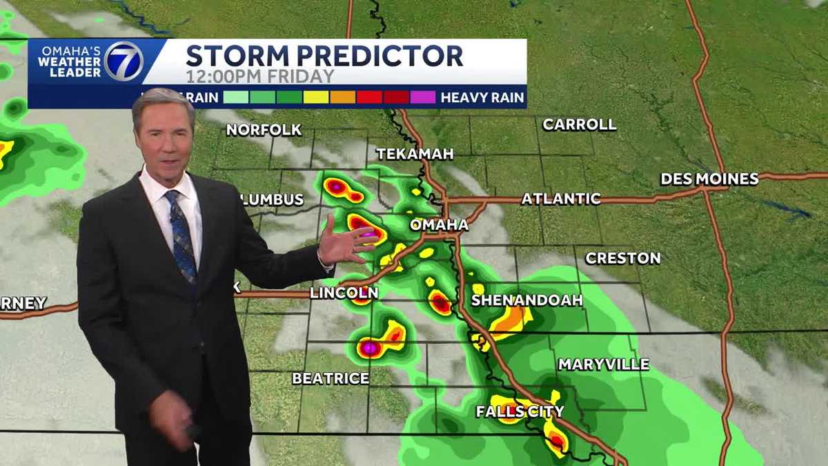 Rain chances Friday around Omaha with warm temperatures