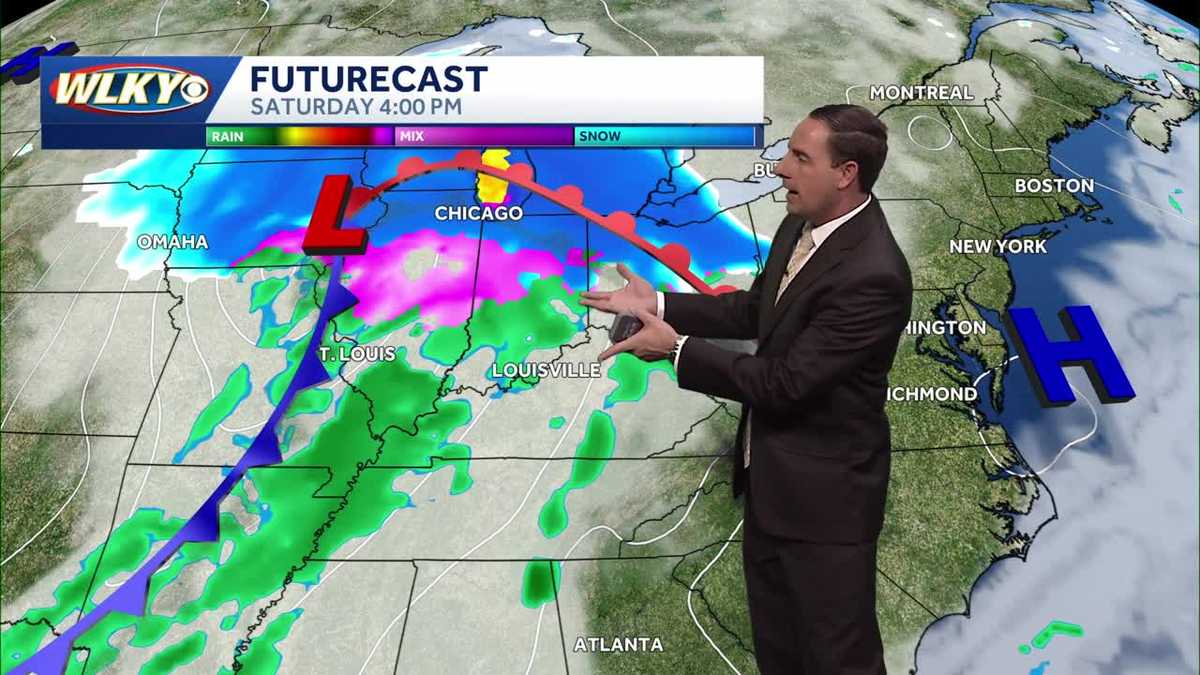 Impact weather Saturday for rain and snow showers